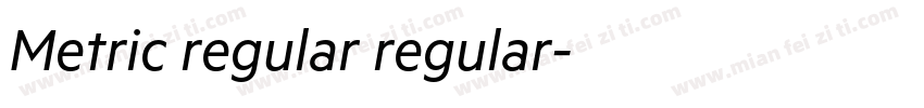 Metric regular regular字体转换